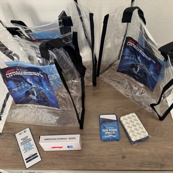Formula 1 Las Vegas Souvenir Bundle – Tote Bags, Magnetic Phone Wallets, and Rac - Picture 7 of 7